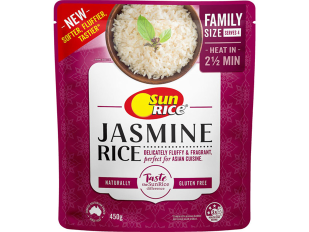 SunRice Jasmine Rice Pouch 450g