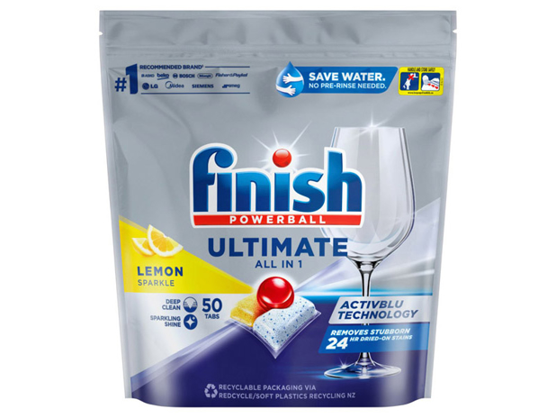 Finish Ultimate All in 1 Dishwashing Tablets Lemon Sparkle 50 Pack