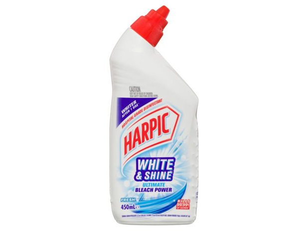 Harpic White & Shine Toilet Cleaner Bleach Gel Fresh 450 Millilitre