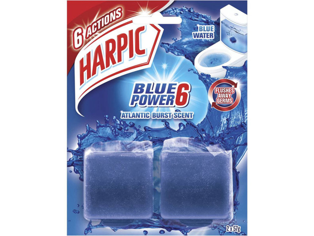 Harpic Blue Toilet Cleaner Block In Cistern 2 Pack