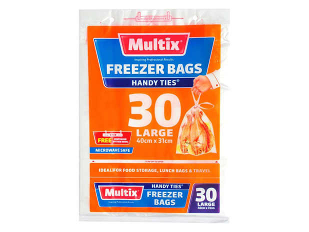 Multix Freezer Bag Handy Ties Large 30 Pack