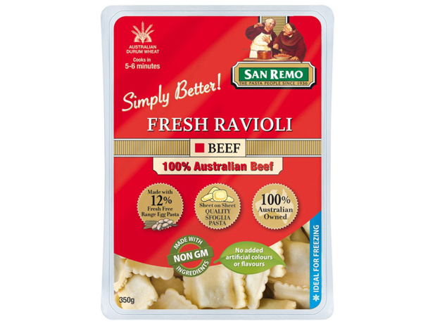 San Remo Fresh Ravioli Beef 350g