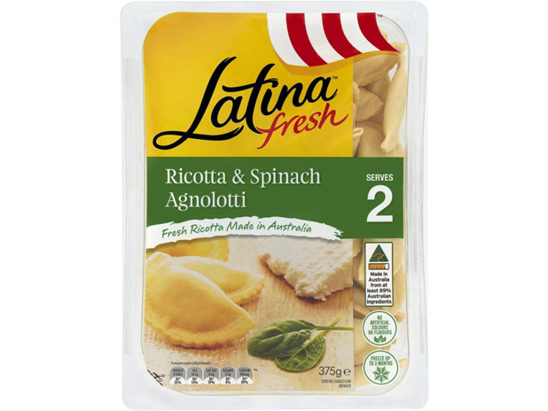 Latina Fresh Spinach & Ricotta Agnolotti 375g