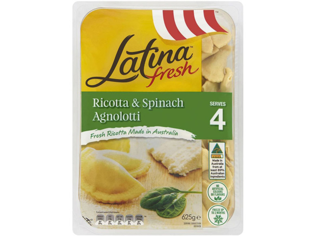 Latina Fresh Spinach & Ricotta Agnolotti 625g