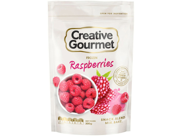 Creative Gourmet Snap Frozen Raspberries 300g