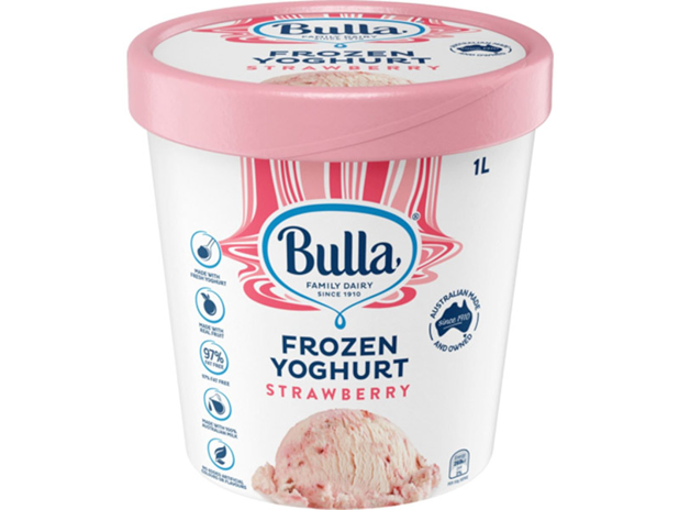 Bulla Frozen Strawberry Yoghurt 1 Litre