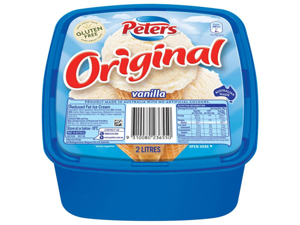 Peters Original Vanilla Ice Cream 2 Litre