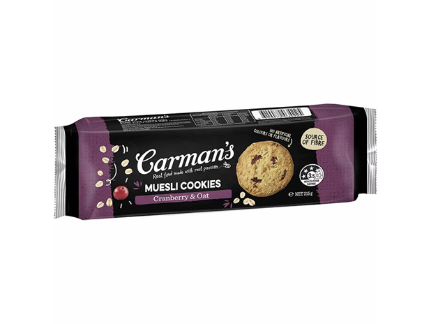 Carman's Muesli Cookies Cranberry & Oat 215g