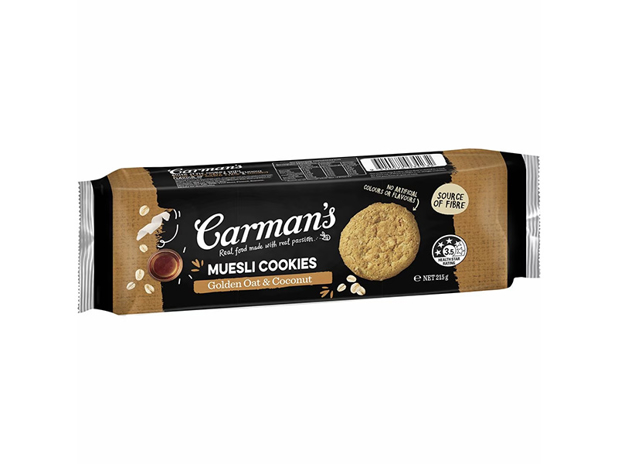 Carman's Muesli Cookies Golden Oat & Coconut 215g