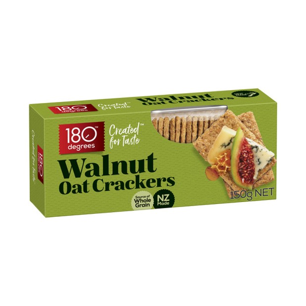 180 Degrees Walnut Oat Crackers 150g