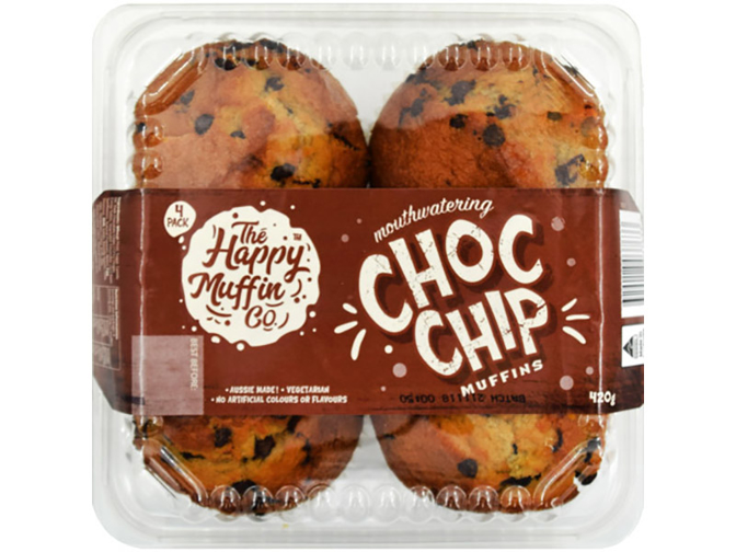 Happy Muffin Muffin Chocolate Chip 4pk 420g
