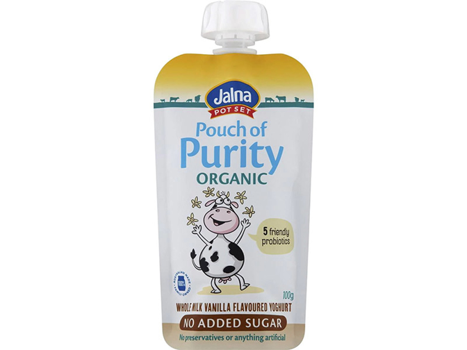 Jalna Yoghurt Pouch of Purity Organic Vanilla 100g