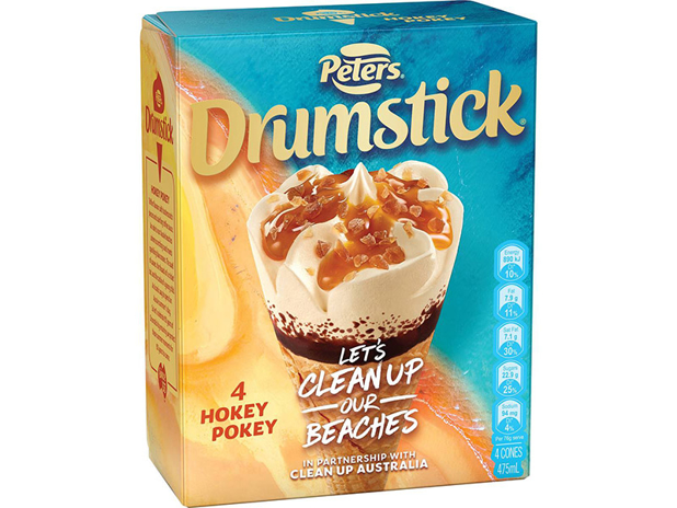 Peters Drumstick Hokey Pokey Ice Cream 4-pack