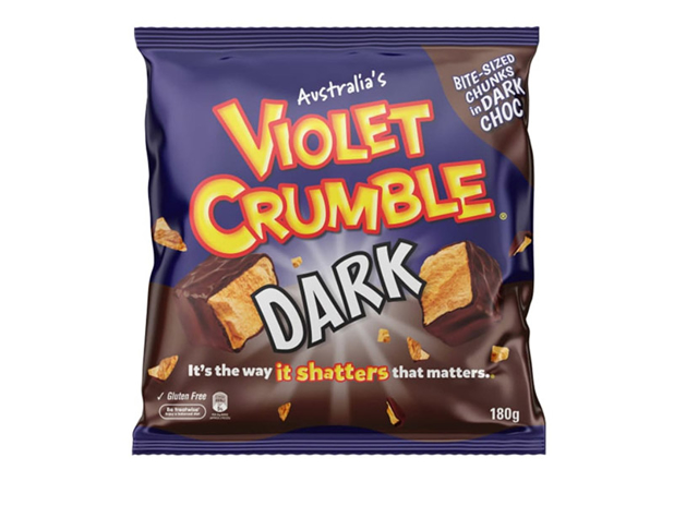 Violet Crumble Dark Chocolate Honeycomb Bag 180g