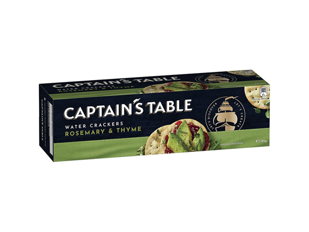 Captain's Table Water Crackers Rosemary & Thyme 125g