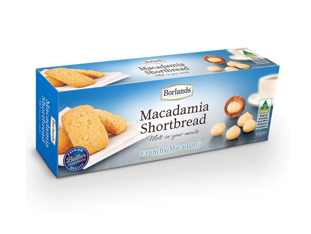 Borlands Crunchy Macadamia Shortbread 125g