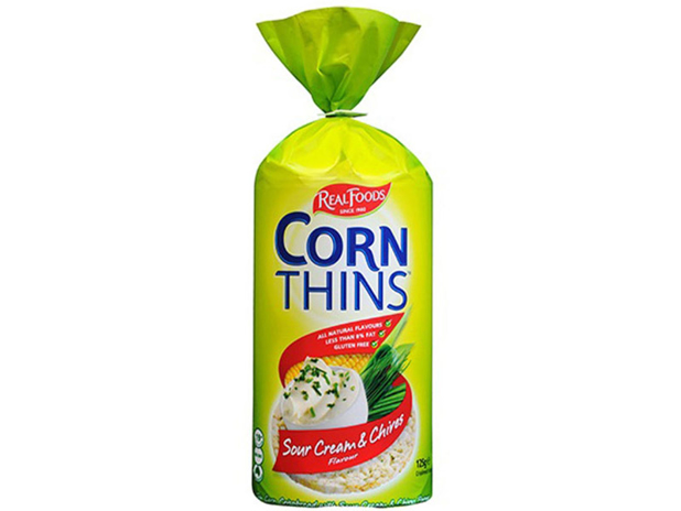 Real Corn Thins Sour Cream & Chives 125g