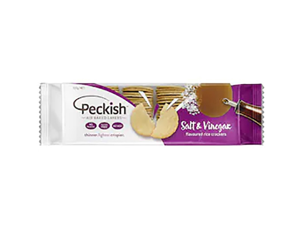 Peckish Rice Crackers Salt & Vinegar 100g