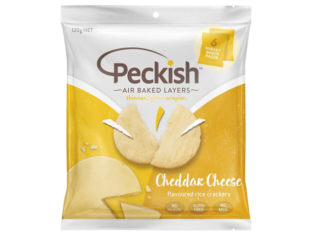 Peckish Rice Crackers Cheddar Cheese 6pk