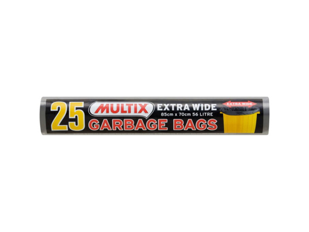 Multix Extra Wide Roll Garbage Bags 25 Pack