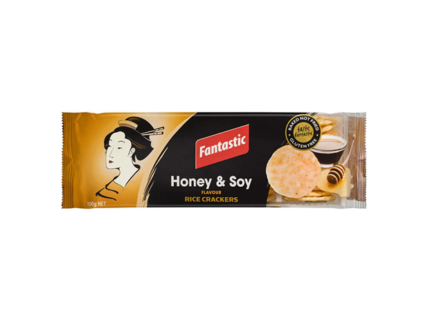 Fantastic Rice Crackers Honey & Soy 100g