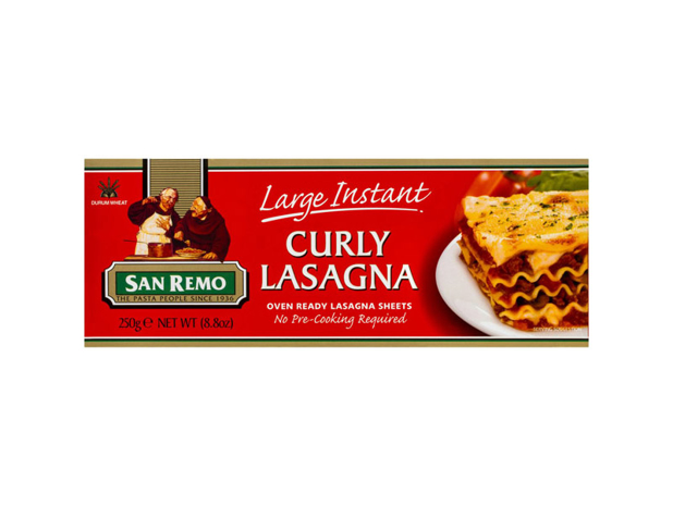 San Remo Large Instant Curly Lasagna 250g