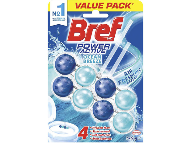 Bref Power Active Toilet Cleaner Block Ocean 2 Pack