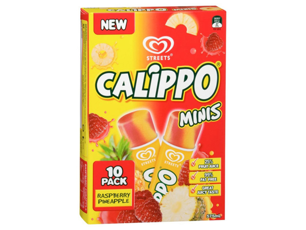 Calippo Mini Water Ice Raspberry & Pineapple 10 Pack