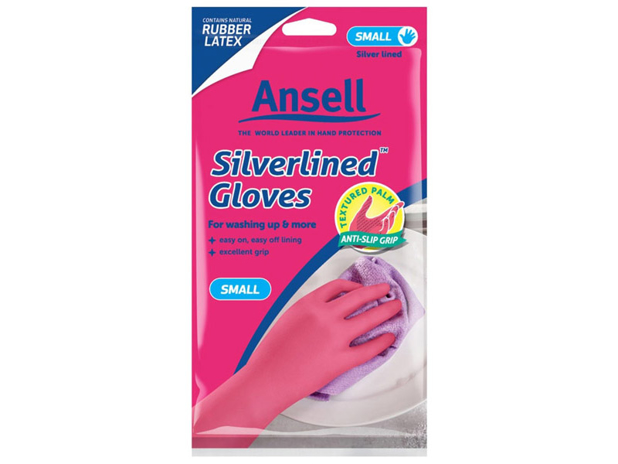 Ansell Silverlined Rubber Gloves Small