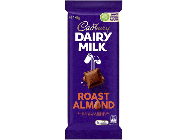 Cadbury Dairy Milk Roast Almond Chocolate Block 180g