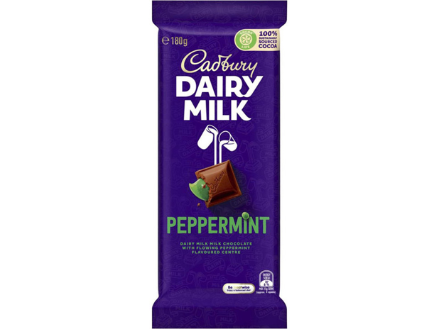 Cadbury Dairy Milk Peppermint Chocolate Block 180g