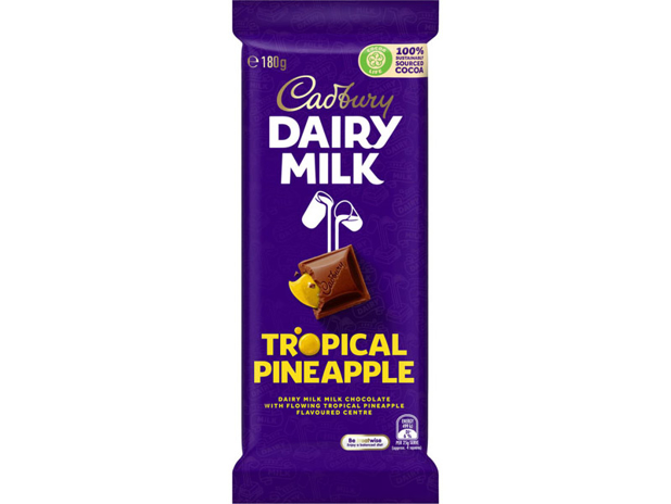 Cadbury Dairy Milk Tropical Pineapple Milk Chocolate Block 180g