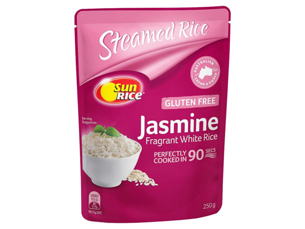 SunRice Steamed Jasmine Fragrant White Rice 250g