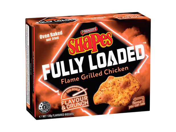 Arnott's Shapes Fully Loaded Flame Grilled Chicken 130g