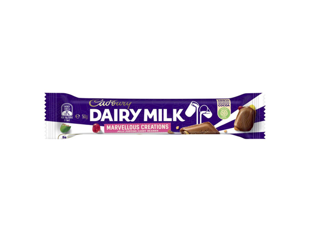 Cadbury Dairy Milk Marvellous Creations Jelly Popping Candy & Beanies Milk Chocolate Bar 50g