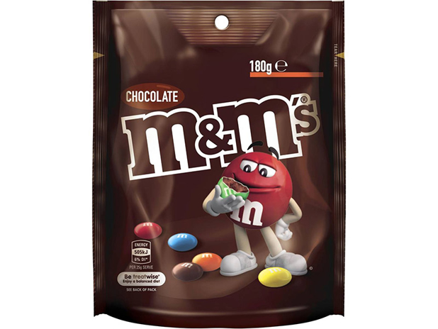 M&M's Milk Chocolate Medium Bag 180g