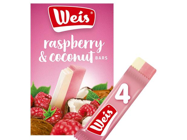 Weis Dairy Free Frozen Dessert Raspberry Coconut 280ml 4 Pack