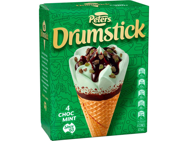 Peters Drumstick Chocolate Mint 4 Pack