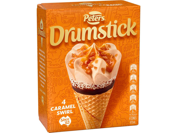 Peters Drumstick Caramel 4 Pack