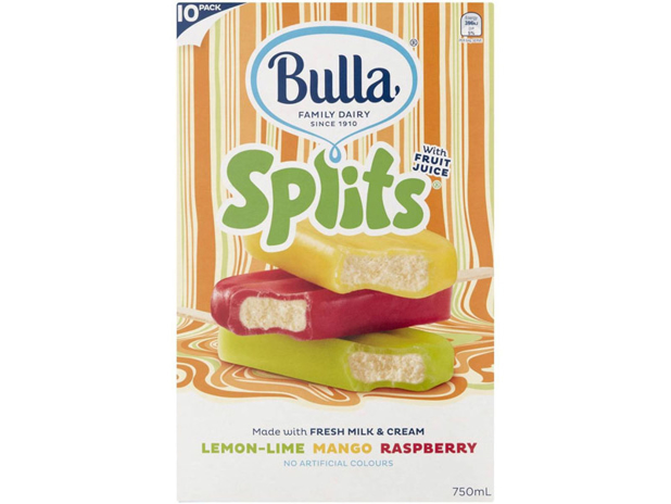 Bulla Lemon-Lime, Mango, Raspberry Splits 10 Pack