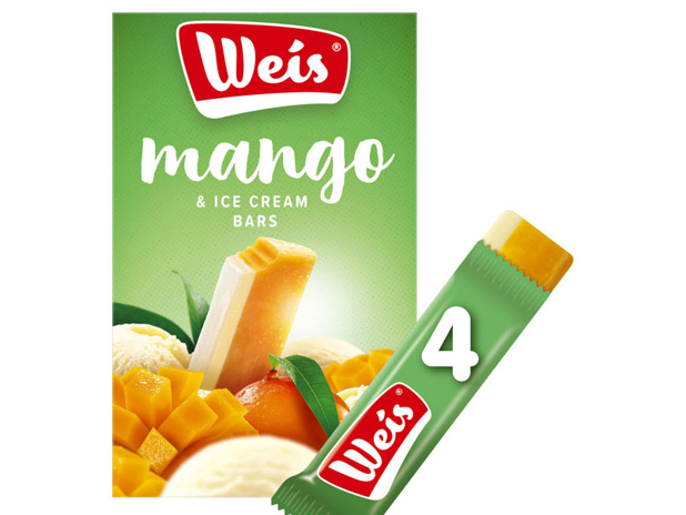 Weis Ice Cream & Fruit Bar Mango 280ml 4 Pack