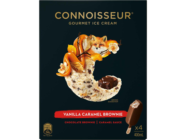 Connoisseur Vanilla Caramel Brownie 4 Pack