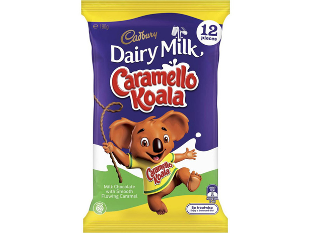 Cadbury Dairy Milk Caramello Koala Chocolate Sharepack 180g 12 Pack