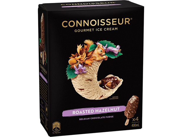 Connoisseur Ice Cream Belgian Chocolate and Hazelnut 4-pack