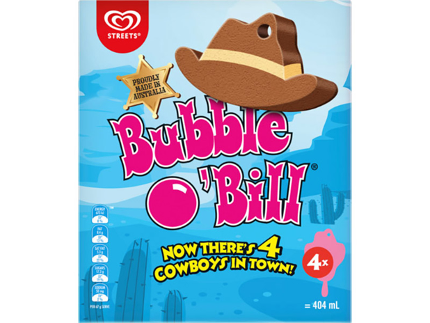 Streets Bubble O'Bill Ice Cream 4pk